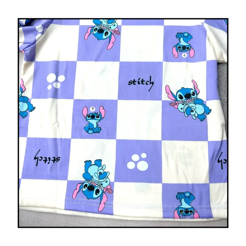 2 pçs/set Novo HOT Disney Stitch Crianças Pijamas para Meninos e Meninas Conjuntos Kid Home Wear Travel Casual Sleepwear Terno Presente Bonito