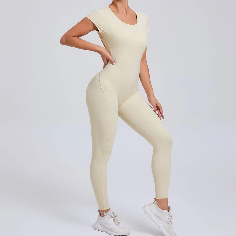 Sexy Mangas Compridas Terno Feminino Macacão Secagem Rápida Roupas de Ioga Treino Bodysuits Backless Esportes Macacão Mulheres Ginásio