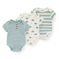 Kiddiezoom 3 PCS Moda Verão Manga Curta Cartoon Baby Bodysuit Algodão Recém-nascido Menino Menina Roupas