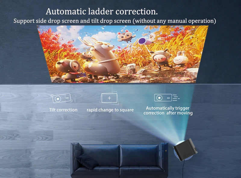 DITONG proyector 4k projetor led 1080p Android com Dual WiFi 6 e Bluetooth AutoFocus Home Theater HD Native smart home