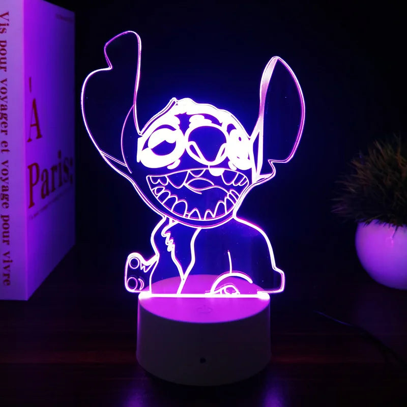 Luz noturna de ponto de ilusão 3D com controle remoto e lâmpada de decoração de quarto de toque inteligente Aniversário Dia dos Namorados Presentes de Natal