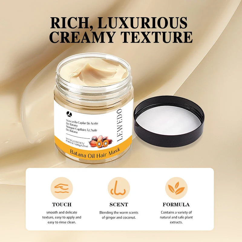 Máscara Capilar Batana Óleo Condicionador Batana 100% Natural Cuidados com o Cabelo Previne a Queda Nutre Pontas Secas Melhora a Maciez