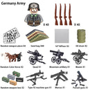 40 pcs/lote ww2 personagens militares wwii soldados do exército blocos de construção montagem de tijolos do exército nacional armas brinquedos para crianças