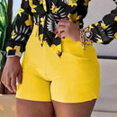 Shorts Femininos Bottoms Hot Pants Verão Chic Cor Sólida Zíper Traseiro Hot Pants Cintura Alta Cor Sólida Zíper Traseiro Slim Shorts