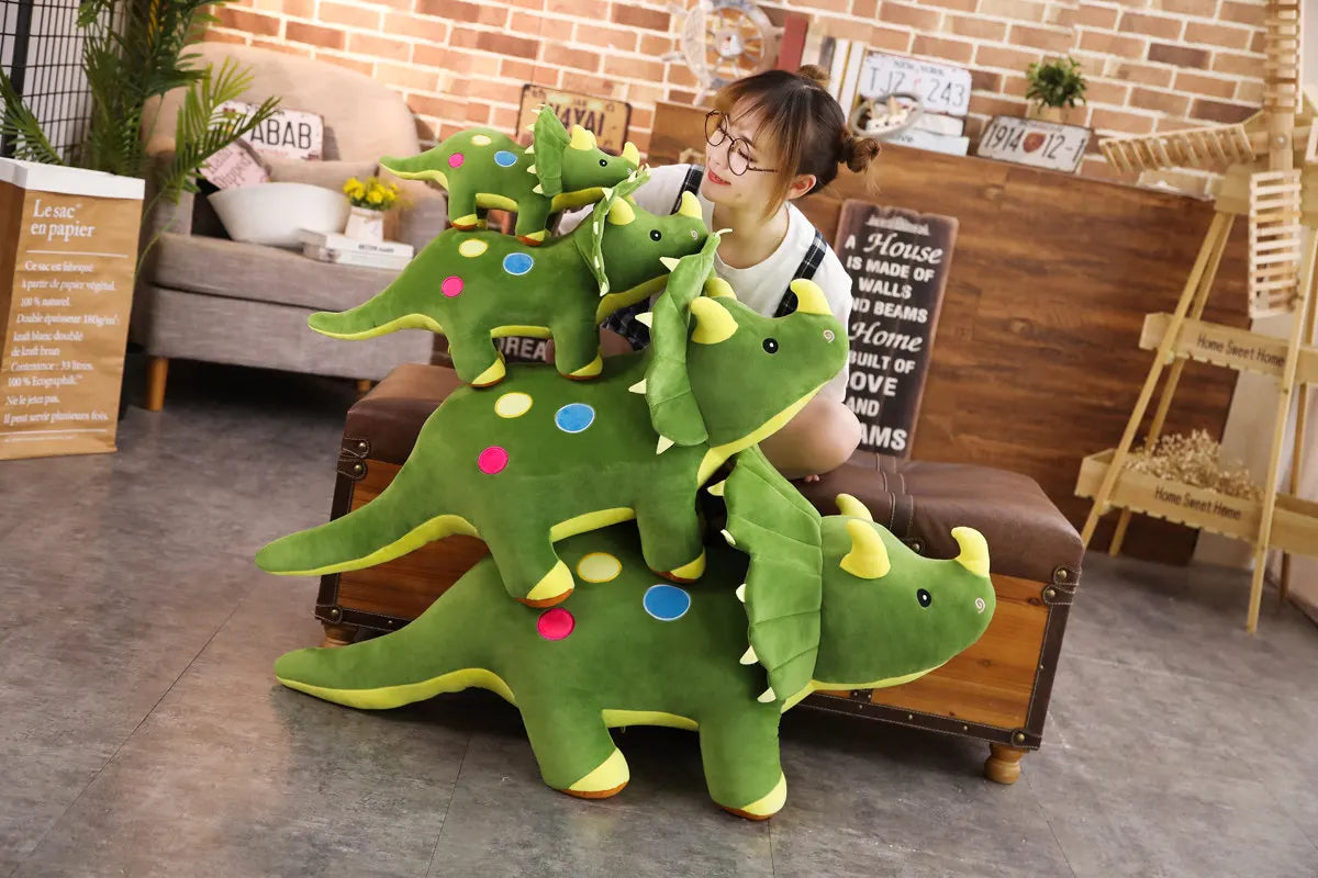 Criativo Grande Pelúcia Triceratops Macio Stegosaurus Brinquedo de Pelúcia Dinossauro Boneca Brinquedo de Pelúcia Crianças Dinossauros Brinquedo Presentes de Aniversário