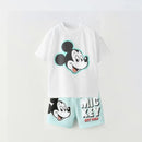 2025 Conjunto de roupas de verão Disney para crianças Conjunto de roupas infantis Roupas esportivas para camiseta de manga curta Suiit Kid Boy Outfit Wear