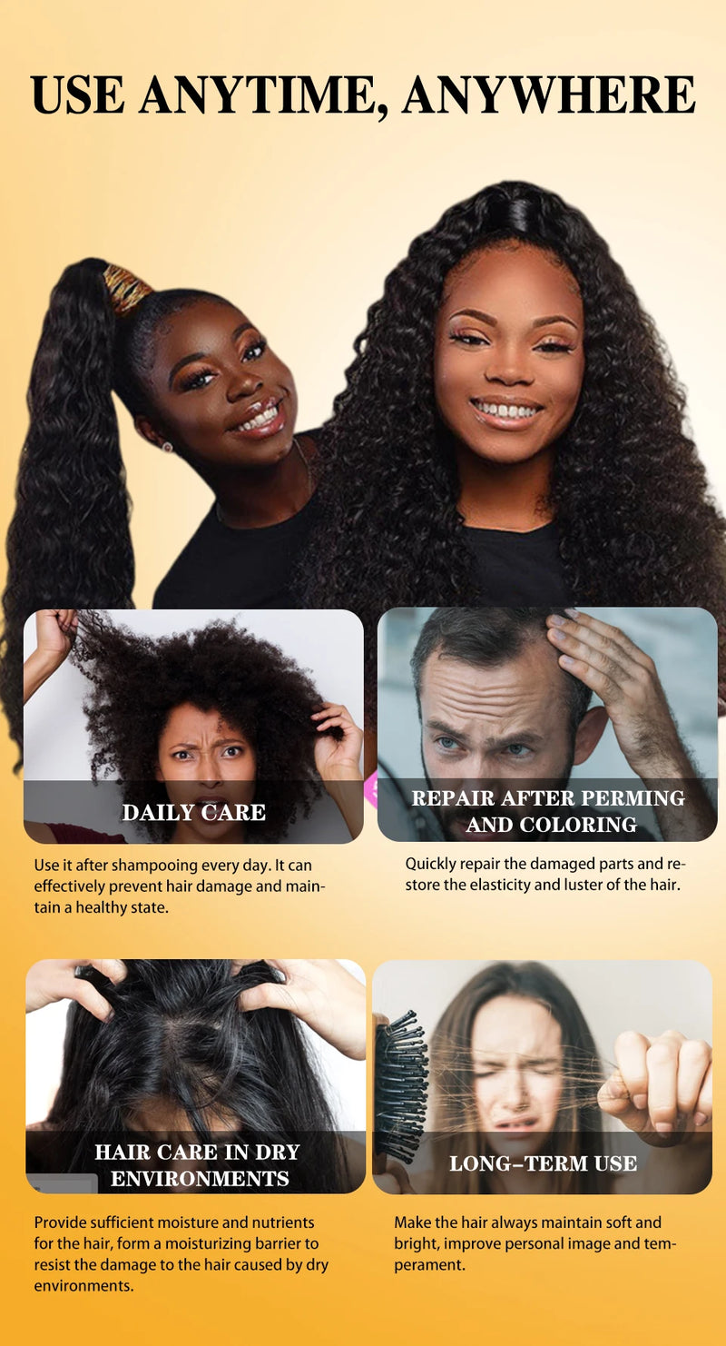 Máscara Capilar Batana Óleo Condicionador Batana 100% Natural Cuidados com o Cabelo Previne a Queda Nutre Pontas Secas Melhora a Maciez