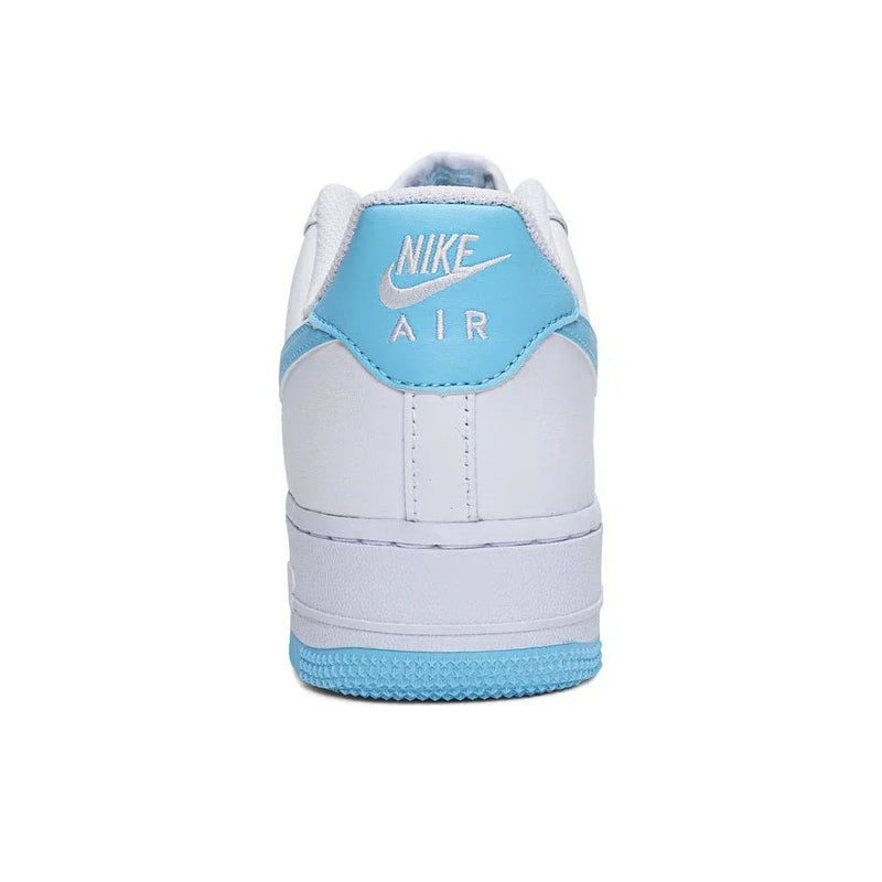Nike Air Force 1 Low '07 Branco Aquarius Blue FQ4296-100 Resistente ao desgaste Comfort Board Shoes Low Top para homens/mulheres Original