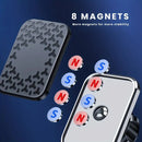 Suporte para celular magnético de sucção para carro, em liga de alumínio, com ímã forte, ajustável para ventilação de ar do carro.