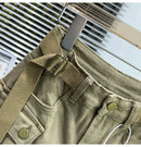 Shorts jeans de bolso grande para mulheres elásticas finas 2024 novas calças cargo curtas de cintura alta primavera/verão para meninas legais calças jeans quentes