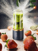 Liquidificador portátil com copo, 6 lâminas, máquina de suco doméstica, misturador de smoothies,Extractor de suco recarregável via USB, ferramenta de cozinha