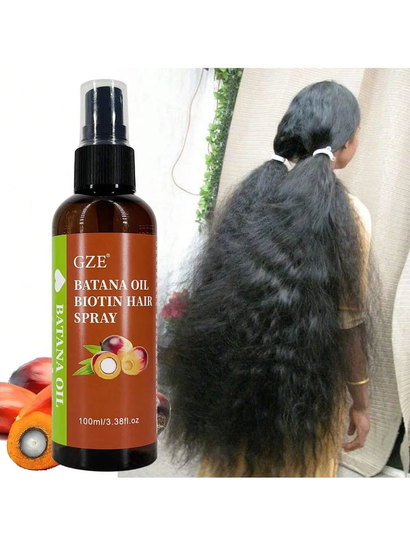 Spray Capilar GZE Batana Oil com Biotina | Condicionador Leave-In para Brilho e Força | Protetor Térmico, Controle de Frizz e Reparação de Danos