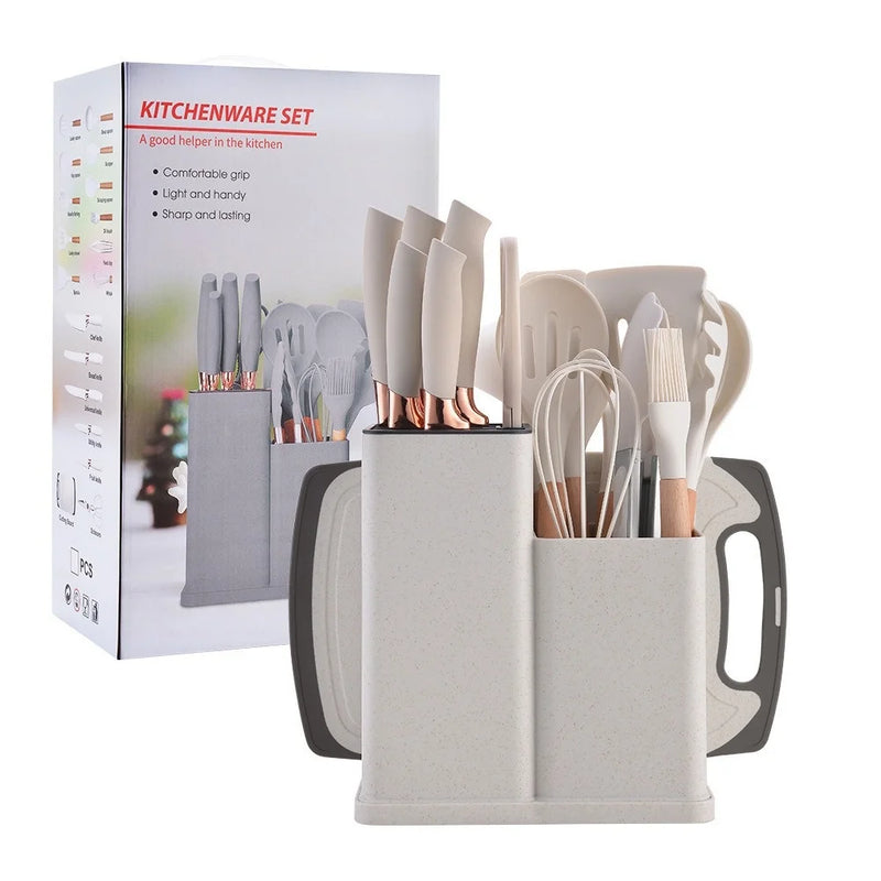 Conjunto de utensílios de cozinha de silicone