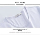 Camiseta masculina de verão estilo coreano Slim Fit de manga curta 140g blusa de poliéster suaviza sua silhueta Cor sólida Camada de base Top