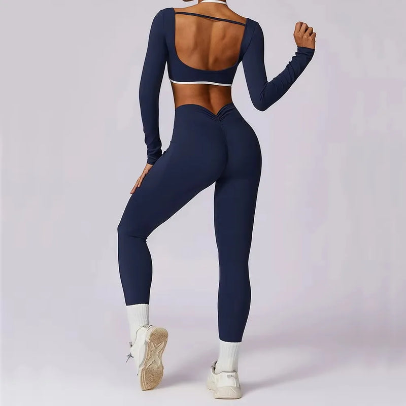2 Pcs Conjunto de Ginástica Mulheres Treino Sem Encosto Yoga Terno Mulheres Secagem Rápida Legging Fitness Sutiã Camisa de Manga Curta Terno Esportivo Feminino