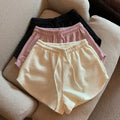 Rosa Malha Casual Trunks Mulheres Cintura Alta Perna Larga Emagrecimento Branco Cintura Elástica Corrida Fitness Leggings