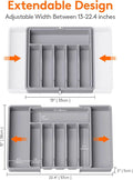 Organizador de talheres de plástico ajustável Colheres Garfos Facas Porta-talheres Bandeja de utensílios expansível Utensílios de cozinha para garfos