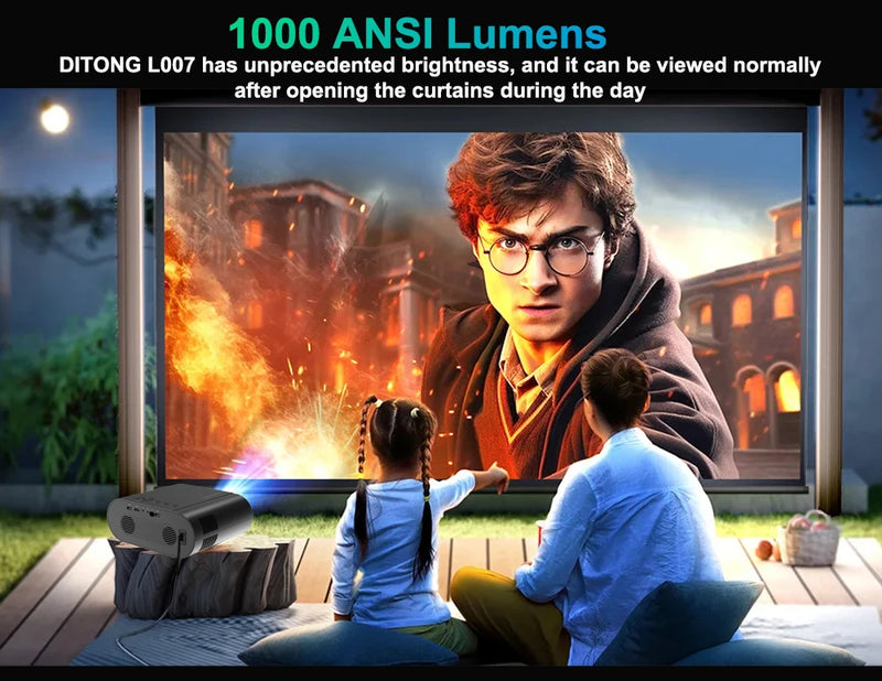 DITONG proyector 4k projetor led 1080p Android com Dual WiFi 6 e Bluetooth AutoFocus Home Theater HD Native smart home