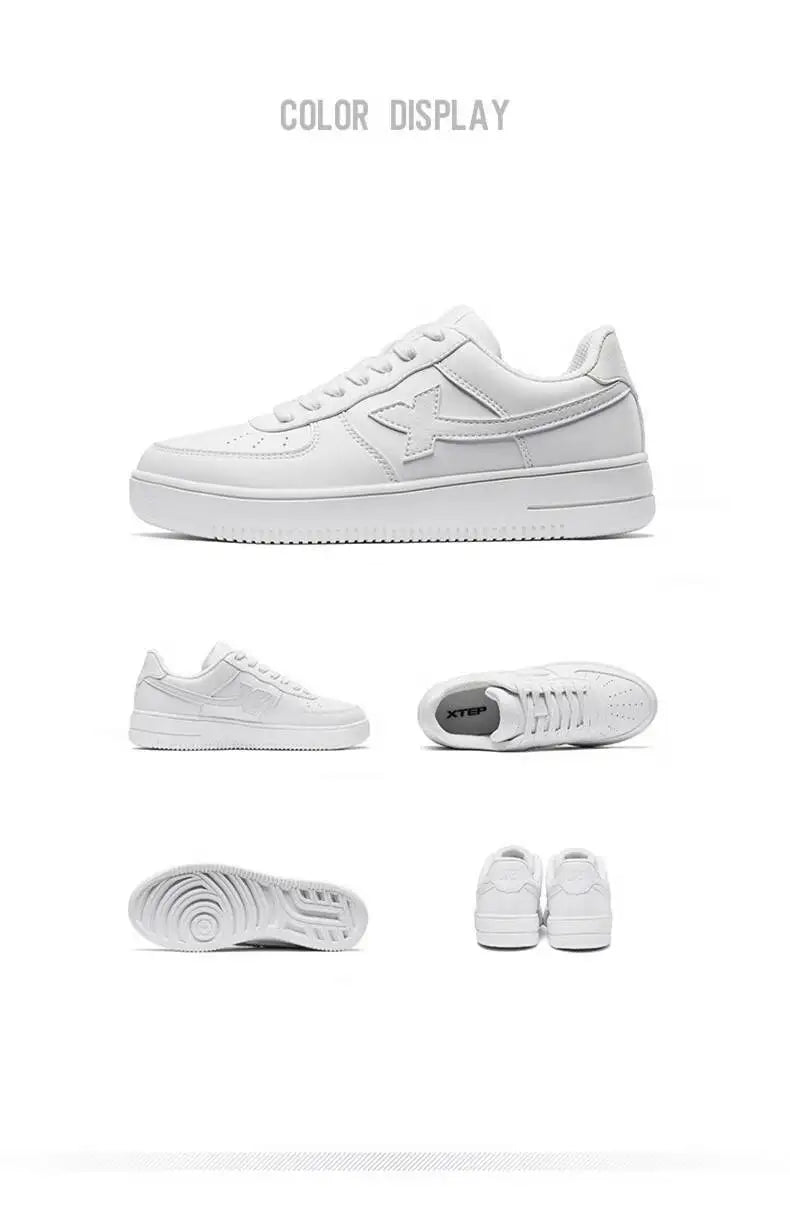 Xtep Homens Sapatos de Skate Antiderrapante Casual Branco Casal Tênis de Skate Masculino Feminino Sapatos de Marca de Luxo 881219319851