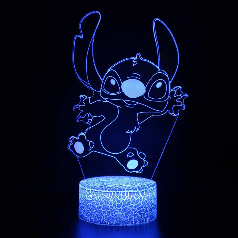 Luz noturna de ponto de ilusão 3D com controle remoto e lâmpada de decoração de quarto de toque inteligente Aniversário Dia dos Namorados Presentes de Natal
