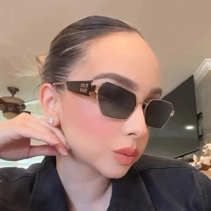 Yoovos Retângulo de Alta Qualidade Óculos De Sol De Marca De Moda Designer De Óculos Vintage Armação De Metal Óculos UV400 Gafas De Sol Mujer