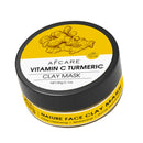 Máscara Facial de Argila com Cúrcuma e Vitamina C para Limpeza Profunda e Hidratação, Cuidados com a Pele, Máscara Facial para Remoção de Cravos e Limpeza de Poros