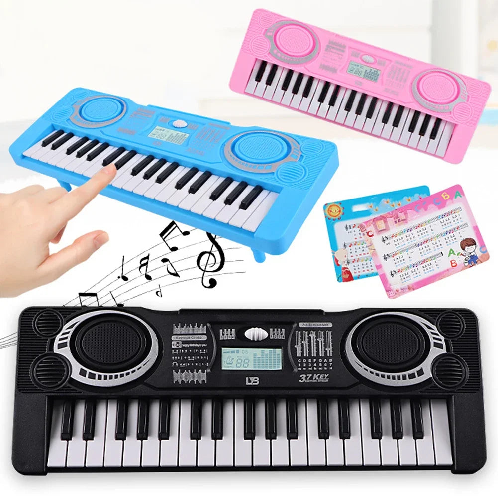 Piano Eletrônico Digital Crianças Brinquedo Educativo Portátil 37 Teclas Teclado de Piano Eletrônico Crianças Instrumento Musical