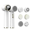 Dispositivo de Limpeza Facial Elétrico LED 6 em 1, Escova de Lavagem Facial, Escova de Limpeza Facial, Mini Hifu, Cuidados com a Pele, Carregador USB