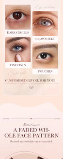 Bastão de Creme para Olhos com Retinol para Remover Olheiras, Hidratar, Firmar e Iluminar a Pele ao Redor dos Olhos