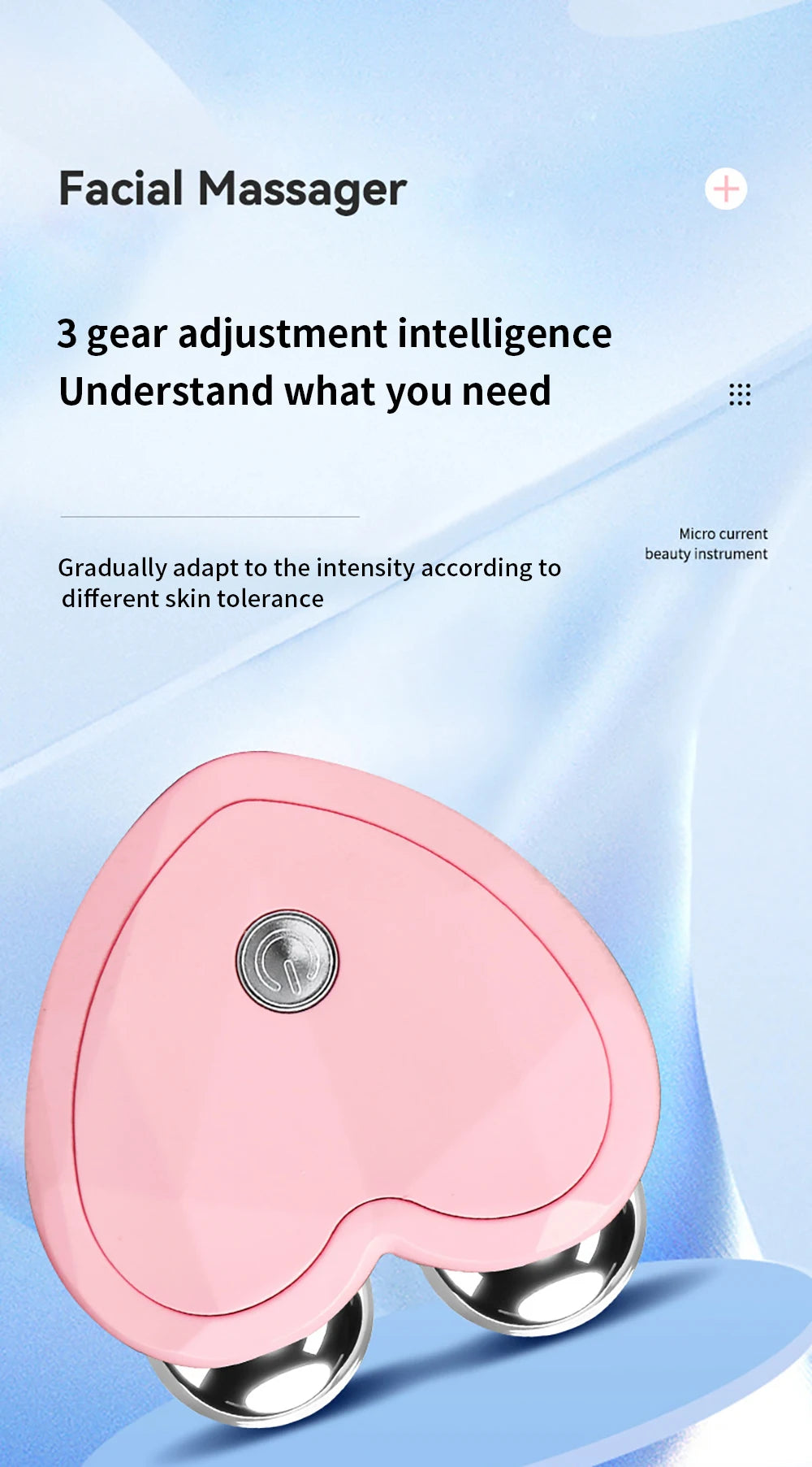 Massageador Facial Elétrico 3D com Microcorrente