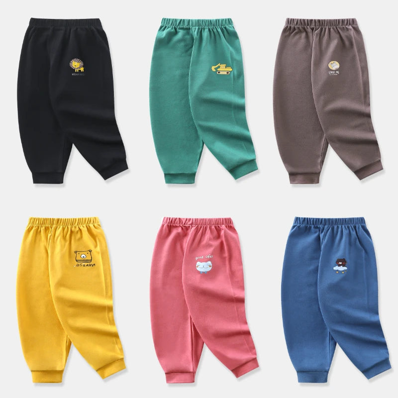 Nova Tendência Casual Bebê Crianças Meninos Meninas Calças Longas de Algodão Outono Calças Esportivas 1-6 Anos de Idade Calças Infantis Roupas Infantis