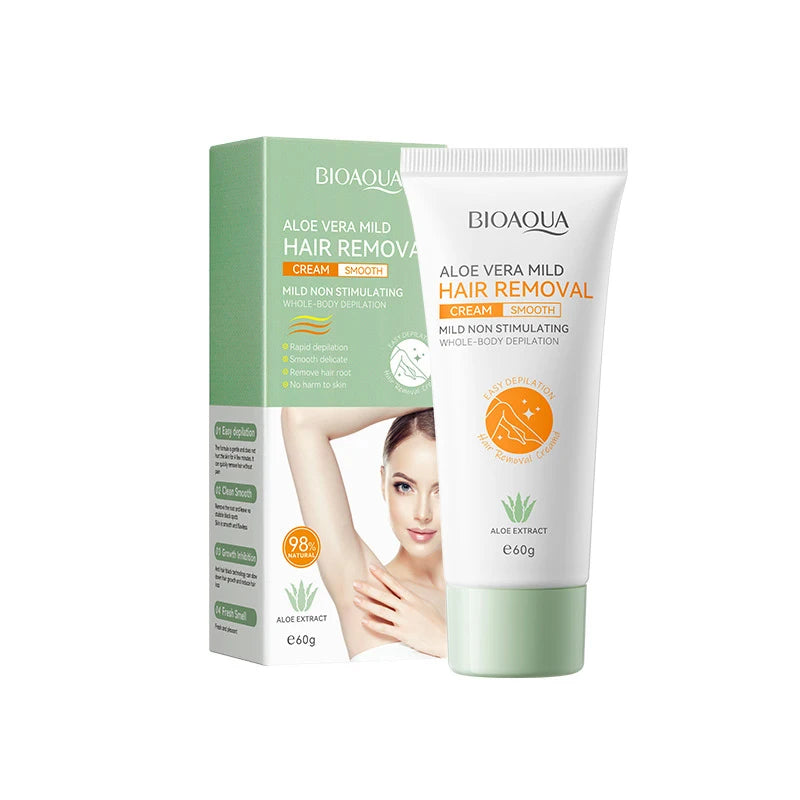 Creme de Depilação Depiladora Permanente Creme Áreas Íntimas Saúde Indolor Removedor de Pêlos Inibidor de Crescimento para Homens Mulher Cuidados com o Corpo