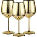 os copos de vinho altos de aço inoxidável 3PCS, projeto moderno elegante, 18oz, podem ser usados para o presente do dia do Valentim e o uso home