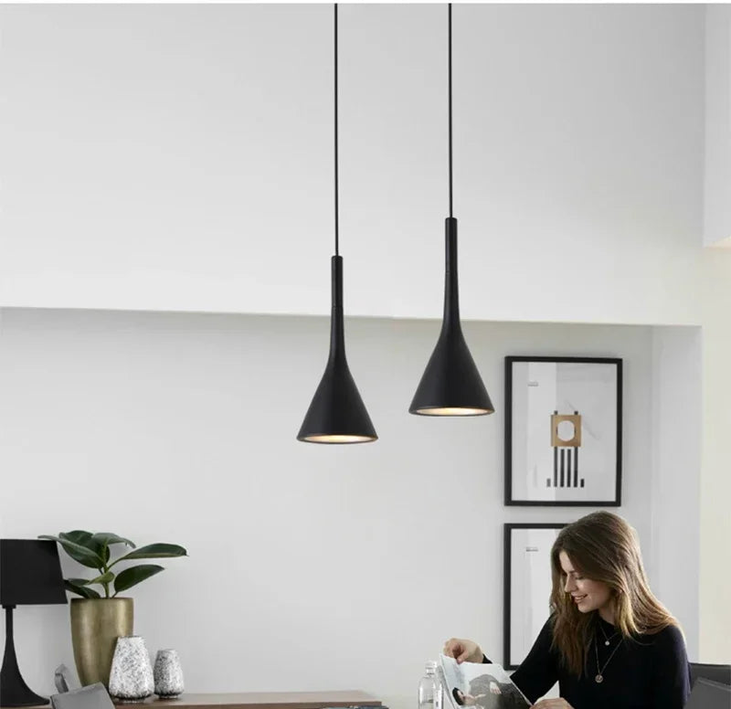 Luzes pendentes led modernas luz branca E27 para luminárias de cozinha Mesa de quarto Sala de jantar Abajur pendurado Lustre doméstico