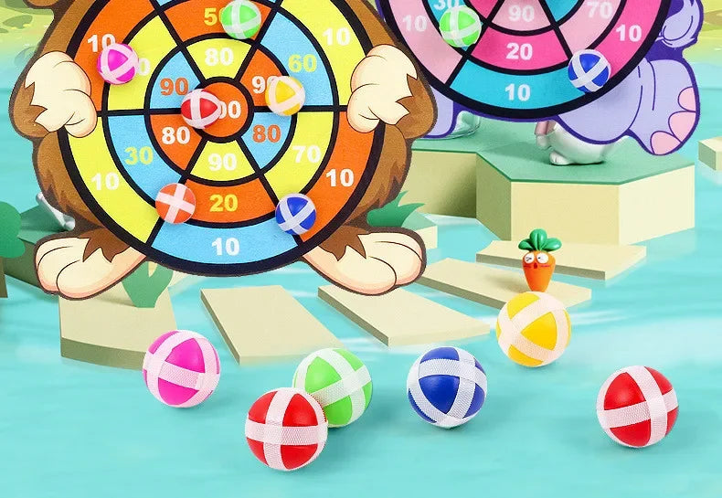 Jogos Educativos Dart Board Baby Toy Stickey Ball Dart Indoor Sports Child Montessori Games para crianças de 3 a 7 anos