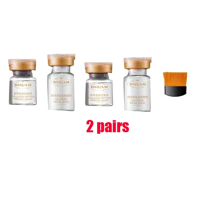 1 Caixa de Máscara em Pó Liofilizado de Peptídeo de Colágeno Set Levanta e Firme o Rosto em V Ácido Hialurônico Clareia, Hidrata e Rejuvenesce a Pele