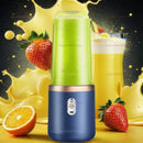 Liquidificador portátil com copo, 6 lâminas, máquina de suco doméstica, misturador de smoothies,Extractor de suco recarregável via USB, ferramenta de cozinha
