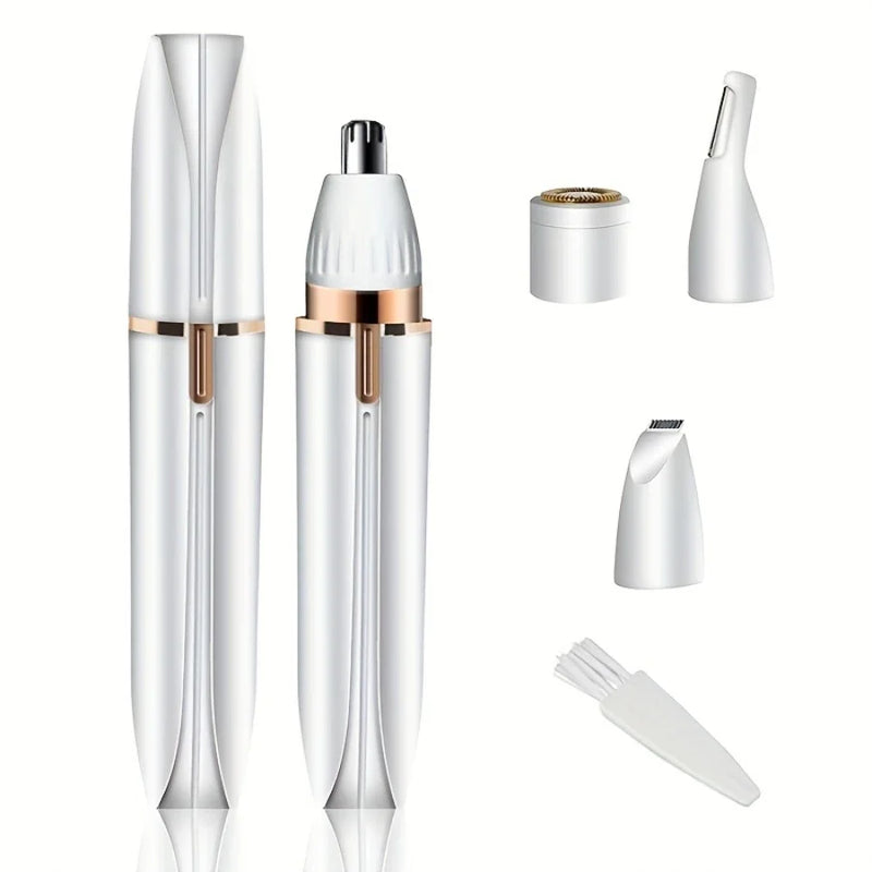 Depilador Elétrico 4 em 1 Lâmina para Remoção de Pêlos Corpo Inteiro Depilador Facial Aparador de Sobrancelhas Nariz Linha do Biquíni Depilador Indolor