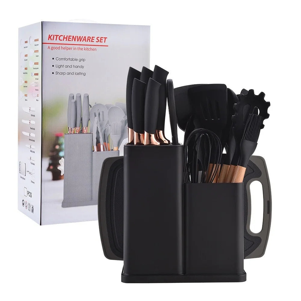 Conjunto de utensílios de cozinha de silicone