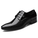 Sapatos de couro de negócios masculinos de luxo sapatos formais pretos plus size 38-49 sapato de casamento masculino com cadarço de tendência para homens primavera novo