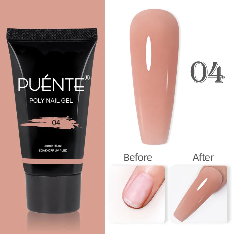 Esmalte em Gel Autonivelante 15ML Livre de Hema Gel Transparente Rígido Extensão de Unhas Modelagem 3D Cola para Strass Removedor de Verniz UV