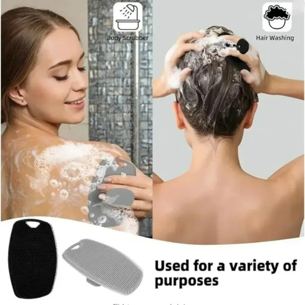Escova Esfoliante de Silicone com Cabo Antiderrapante