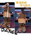 Verão Denim Crianças Roupas de Dança Hip Hop Trajes 4 Meninas Meninos Jazz Dança Desgaste Salão de Baile Camiseta Calças Shorts Dança Roupa de Palco