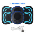 Mini massageador de pescoço EMS portátil Maca de pescoço elétrica para alívio da dor muscular cervical e remendo de massagem de relaxamento de ombro