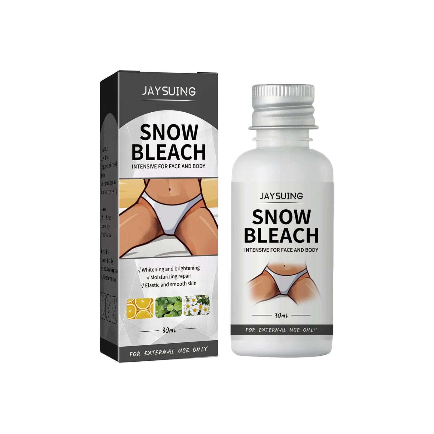 Creme de alvejante para clareamento corporal Iluminar axilas cotovelo joelhos remoção de articulações partes íntimas manchas escuras melanina neve creme de alvejante 30ml
