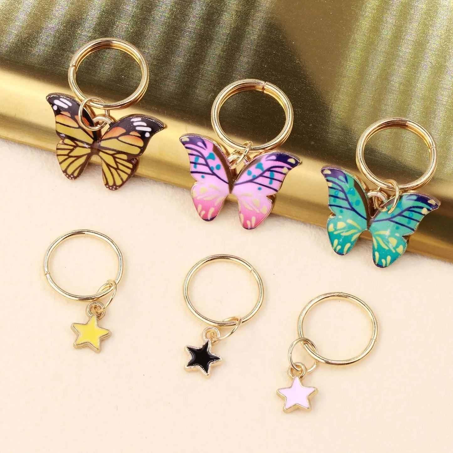 20 Peças Presilhas de Trança Borboleta Acessórios de Cabelo com Cristais Pingentes de Borboletas Coloridas Charme Pérola Brilhante Acessórios de Cabelo