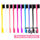 Escova Pente para Cabelo 3 em 1 1-10 Unidades Escova de Dupla Face Pente para Baby Hair & Escova para Sobrancelhas Escova de Alisamento Ferramenta para Cabelo