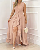 Mulheres Vestido de Festa 2024 Primavera Verão Mais Recente Casual Chique Sexy Diamante Padrão Sem Vivo Maxi Magro Férias Noite Saia Longa