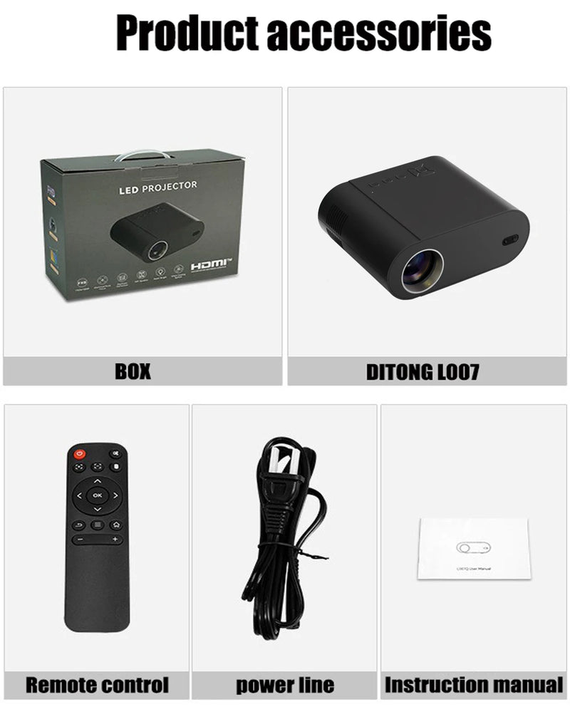 DITONG proyector 4k projetor led 1080p Android com Dual WiFi 6 e Bluetooth AutoFocus Home Theater HD Native smart home