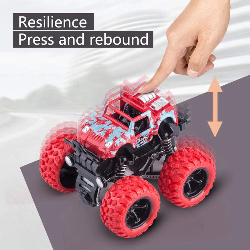 Puxe para trás o carro de brinquedo Rotação inercial do carro Veículo off-road com tração nas quatro rodas SUV Racing Power Car Toy CarGift para crianças
